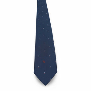 Vintage Christian Dior Neck Tie Men's Navy Blue Logo Silk Designer Logo 3"x56